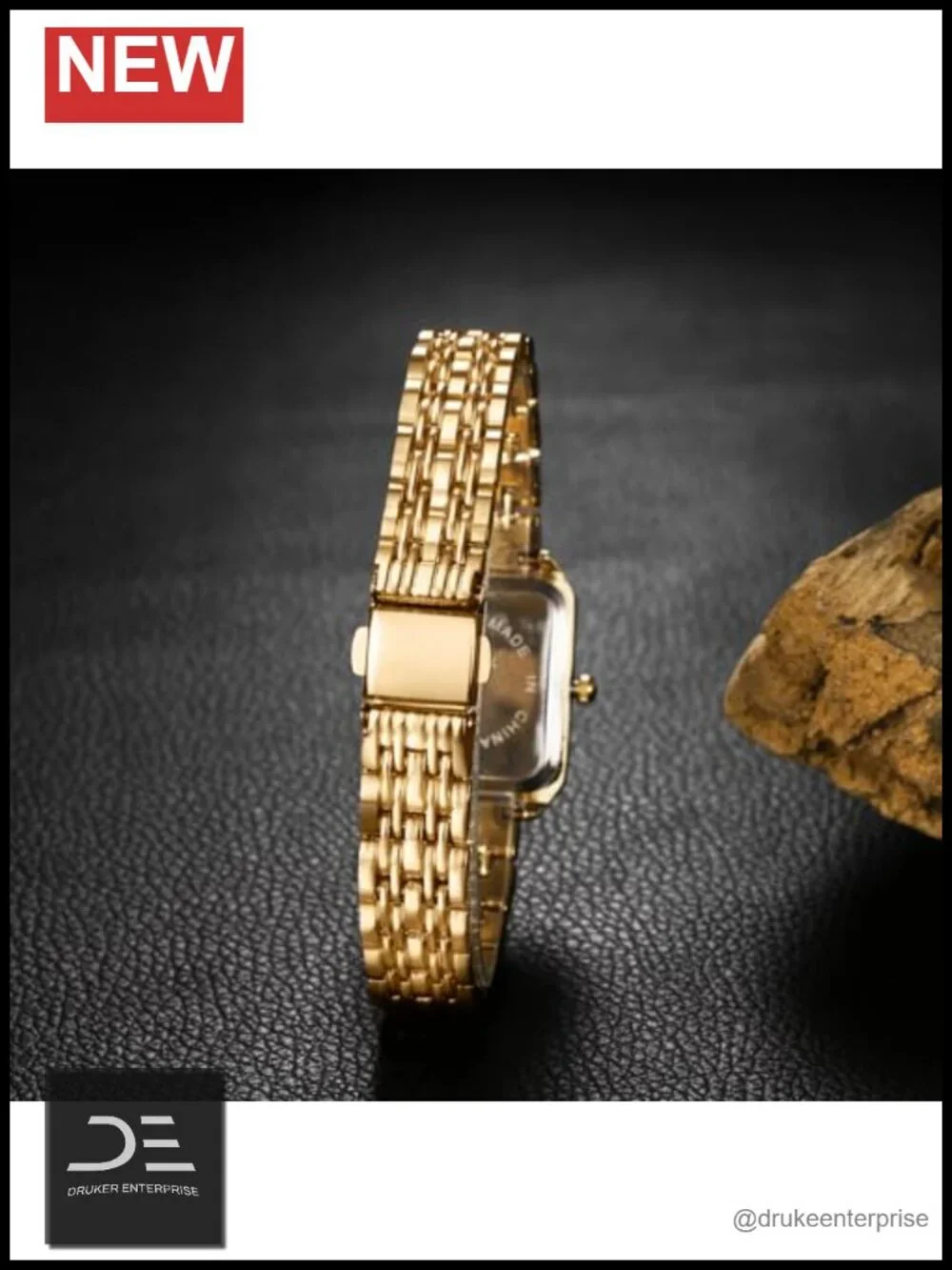 Women's Square Bracelet Watch Stainless Steel Strap Analog Quartz Elegant Wrist